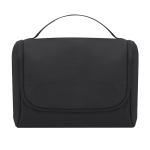 Trousse de toilette de voyage en similicuir avec crochet de fixation couleur noir première vue