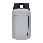 Sac à dos d’entreprise en cuir synthétique avec fermeture éclair couleur gris première vue