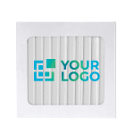 Crayons en bois blancs en boîte de 12 pour gravure numérique vue principale