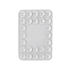 Support magnétique en silicone à ventouse pour smartphone couleur blanc première vue