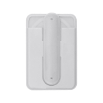 Porte-carte en silicone avec support de téléphone et poignées pliables couleur blanc première vue