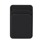 Porte-cartes magnétique silicone pour smartphone à double compartiment couleur noir première vue