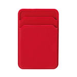 Porte-cartes magnétique silicone pour smartphone à double compartiment couleur rouge première vue