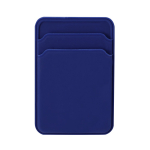 Porte-cartes magnétique silicone pour smartphone à double compartiment couleur bleu marine première vue