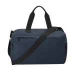 Sac de voyage en cuir synthétique avec compartiment à chaussures couleur bleu marine première vue