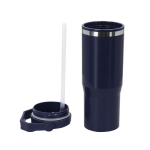 Gobelet isotherme double paroi avec paille et anse de transport 900 ml deuxième vue