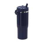 Gobelet isotherme double paroi avec paille et anse de transport 900 ml  troisième vue