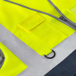 Gilet réfléchissant en polyester haute visibilité bicolore deuxième vue
