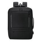 Sac à dos extensible en similicuir pour ordinateur avec port USB 15” couleur noir première vue