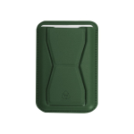 Porte-cartes en similicuir avec fixation magnétique pour téléphone couleur vert foncé première vue