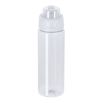 Gourde translucide 750 ml, double système de boisson et anse pliable couleur blanc première vue