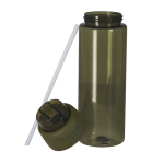 Gourde translucide 750 ml, double système de boisson et anse pliable cinquième vue