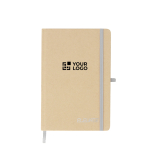 Carnet A5 à couverture rigide en carton recyclé, pages lignées vue principale