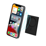 Porte-cartes en similicuir recyclé, fixation et fermeture magnétique  troisième vue