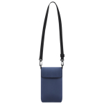 Sac bandoulière en similicuir avec fermeture velcro et sangle réglable couleur bleu marine première vue