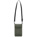 Sac bandoulière en similicuir avec fermeture velcro et sangle réglable couleur vert foncé première vue