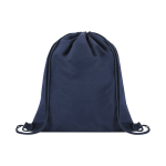 Sac à dos à cordons en nylon doux à personnaliser 135 g/m² couleur bleu marine première vue