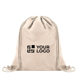 Sac à dos à cordons en nylon doux à personnaliser 135 g/m² vue principale