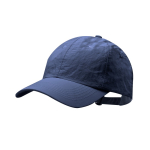 Casquette en nylon à 6 panneaux avec fermeture à boucle métallique couleur bleu marine première vue
