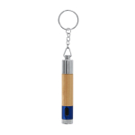Lampe torche portable en bambou avec stylo intégré, encre bleue couleur bleu première vue