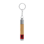Lampe torche portable en bambou avec stylo intégré, encre bleue couleur rouge première vue