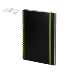 Cahier à anneaux A5 avec fermeture élastique assortie, pages lignées