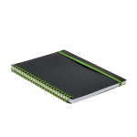 Cahier à anneaux A5 avec fermeture élastique assortie, pages lignées deuxième vue