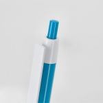 Stylo à bille en plastique recyclé avec clip, encre bleue quatrième vue