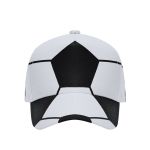 Casquette de sport en coton à 5 panneaux, design ballon de football troisième vue