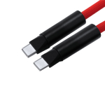 Lanyard porte-téléphone en polyester RPET avec câble de charge intégré quatrième vue