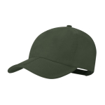 Casquette 5 panneaux en microfibre avec fermeture réglable à scratch couleur vert première vue
