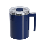 Tasse mélangeuse en acier inoxydable avec couvercle coulissant 400 ml couleur bleu marine première vue