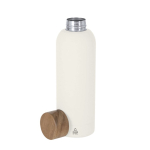 Gourde en inox avec finition caoutchoutée et bouchon en bambou 700 ml deuxième vue