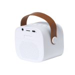 Enceinte en plastique recyclé avec anse marron style rétro 5 W troisième vue