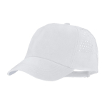 Casquette en microfibre à 5 panneaux avec perforations à l’arrière couleur blanc première vue