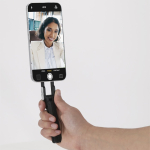 Support téléphone magnétique pliable, mousqueton et hauteur réglable