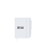 Bloc-notes A7 à couverture synthétique avec stylo assorti vue principale
