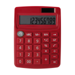 Calculatrice de bureau 12 chiffres avec arrêt automatique couleur rouge première vue