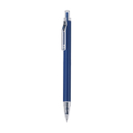 Stylo en aluminium recyclé avec détails transparents, encre bleue couleur bleu première vue