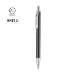 Stylo en aluminium recyclé avec détails transparents, encre bleue