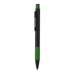 Stylo en aluminium recyclé avec poignée texturée, encre bleue couleur vert première vue