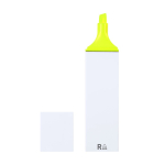 Surligneur fluorescent avec étui blanc et encre multicolore couleur jaune première vue