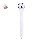 Stylo antistress rotatif avec motif ballon de football, encre bleue
