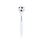 Stylo antistress rotatif avec motif ballon de football, encre bleue vue principale