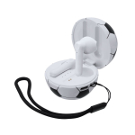 Écouteurs dans un étui en forme de ballon avec anse de transport deuxième vue