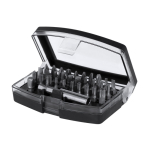 Set d’outils avec étui en plastique et embouts magnétiques