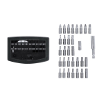 Set d’outils avec étui en plastique et embouts magnétiques quatrième vue