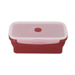 Boîte repas pliable avec couvercle translucide et fermeture 1,2 L couleur rouge première vue