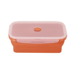 Boîte repas pliable avec couvercle translucide et fermeture 1,2 L couleur orange première vue