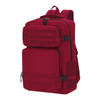 Sac à dos en polyester pour ordinateur avec plusieurs poches 17” couleur rouge première vue